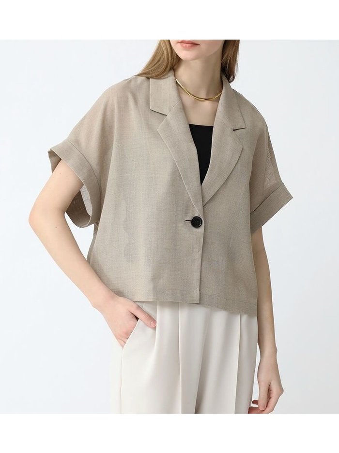 【ラシュッド/LASUD】のアサミビエラショートジャケット インテリア・キッズ・メンズ・レディースファッション・服の通販 founy(ファニー) https://founy.com/ ファッション Fashion レディースファッション Fashion for Women アウター Coat / Outerwear Collection レディースジャケット・軽アウター Jackets おすすめ Recommended / Our Picks インナー Innerwear コンパクト Compact, Small Size シアー Sheer, See-Through テーラード Tailored, Tailored Fit エレガント 上品 Elegant 今季 This Season, Current Season 吸水 Absorbent, Quick-Dry |ID: prp329100004557867 ipo3291000000032449426