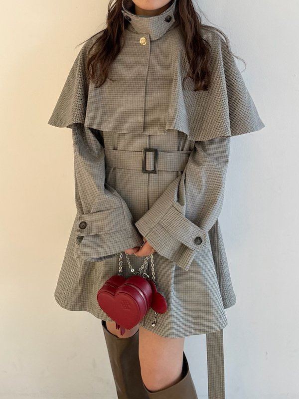 【リリーブラウン/Lily Brown】の3wayケープコート インテリア・キッズ・メンズ・レディースファッション・服の通販 founy(ファニー) 　ファッション　Fashion　レディースファッション　Ladies' Fashion Online　アウター　Coat Outerwear　コート　Coats　シンプル　Simple　チェック　Check　エレガント 上品　Elegant　春　Spring　CHECK[931]|ID: prp329100004557873 ipo3291000000032693246
