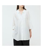 【マーコート/MARcourt】のmizuiro ind ハーフスリーブワイドチュニックシャツ 人気、トレンドファッション・服の通販 founy(ファニー) ファッション Fashion レディースファッション Fashion for Women トップス・カットソー Cut & Sew Tops シャツ・ブラウス・オフィスカジュアル Elegant Blouses & Button-Ups ベーシック Basic, Essential ポケット Pocket, Pocket Detail リネン Linen, Linen Fabric レギュラー Regular, Standard Fit 無地 Plain, Solid Color 羽織 Haori, Light Jacket thumbnail オフホワイト|ID: prp329100004557878 ipo3291000000032737086