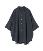 【マーコート/MARcourt】のmizuiro ind ハーフスリーブワイドチュニックシャツ 人気、トレンドファッション・服の通販 founy(ファニー) ファッション Fashion レディースファッション Fashion for Women トップス・カットソー Cut & Sew Tops シャツ・ブラウス・オフィスカジュアル Elegant Blouses & Button-Ups ベーシック Basic, Essential ポケット Pocket, Pocket Detail リネン Linen, Linen Fabric レギュラー Regular, Standard Fit 無地 Plain, Solid Color 羽織 Haori, Light Jacket thumbnail ネイビー|ID: prp329100004557878 ipo3291000000032737090