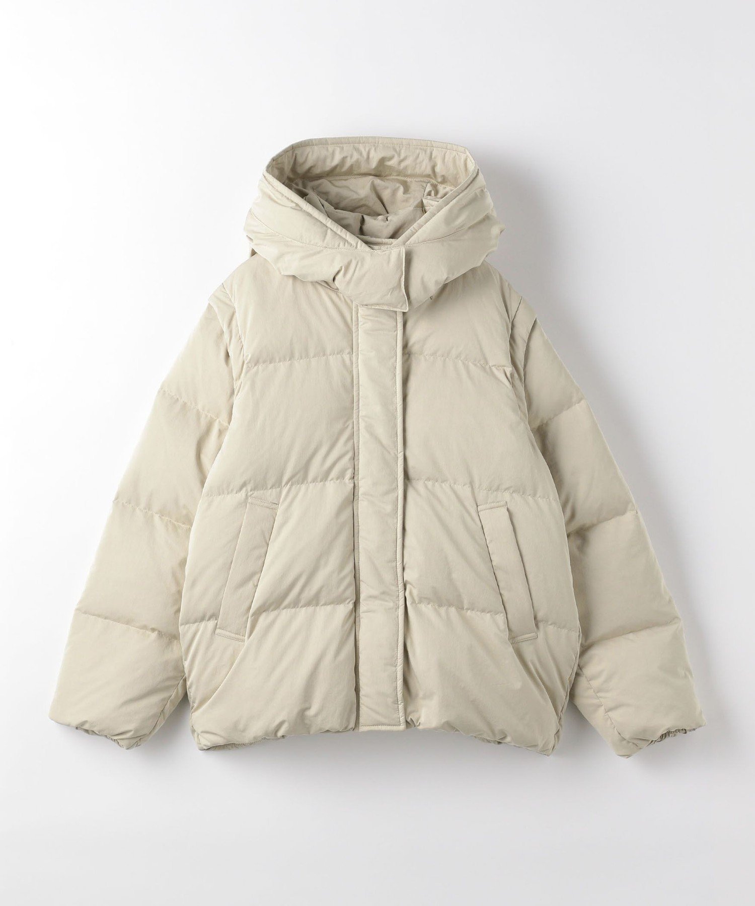【ユナイテッドアローズ/UNITED ARROWS】のフーデッド 4WAYダウンジャケット A DAY IN THE LIFE インテリア・キッズ・メンズ・レディースファッション・服の通販 founy(ファニー) 　ファッション　Fashion　レディースファッション　Fashion for Women　アウター　Coat / Outerwear Collection　レディースジャケット・軽アウター　Jackets　シンプル　Simple, Minimal　ジャケット　Jacket, Outerwear　スポーティ　Sporty, Casual Athletic　ダウン　Down, Puffer　フェザー　Feather, Feather Detail　ベスト　Vest, Waistcoat　ミドル　Middle Length, Mid Height　冬　Winter / This Winter　定番　Standard, Basic Item　春　Spring　秋　Autumn　防寒　Cold Protection, Winter-Ready　NATURAL|ID: prp329100004558019 ipo3291000000033897600