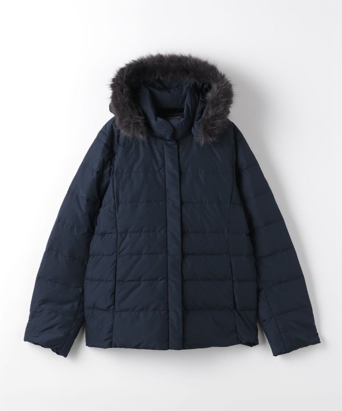 【ユナイテッドアローズ/UNITED ARROWS】のフェイクファー フーデッド ショートダウンジャケット A DAY IN THE LIFE インテリア・キッズ・メンズ・レディースファッション・服の通販 founy(ファニー) https://founy.com/ ファッション Fashion レディースファッション Fashion for Women アウター Coat / Outerwear Collection レディースジャケット・軽アウター Jackets おすすめ Recommended / Our Picks シェイプ Shape, Slim Fit ショート Short, Short Length タフタ Taffeta, Structured Fabric ダウン Down, Puffer フェイクファー Faux Fur, Imitation Fur フェザー Feather, Feather Detail マフラー Scarf, Muffler |ID: prp329100004558022 ipo3291000000033849864