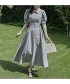 【マジェスティック レゴン/MAJESTIC LEGON】のサイドレースアップシャツワンピース ブラック柄|ID: prp329100004558034 ipo3291000000032221994