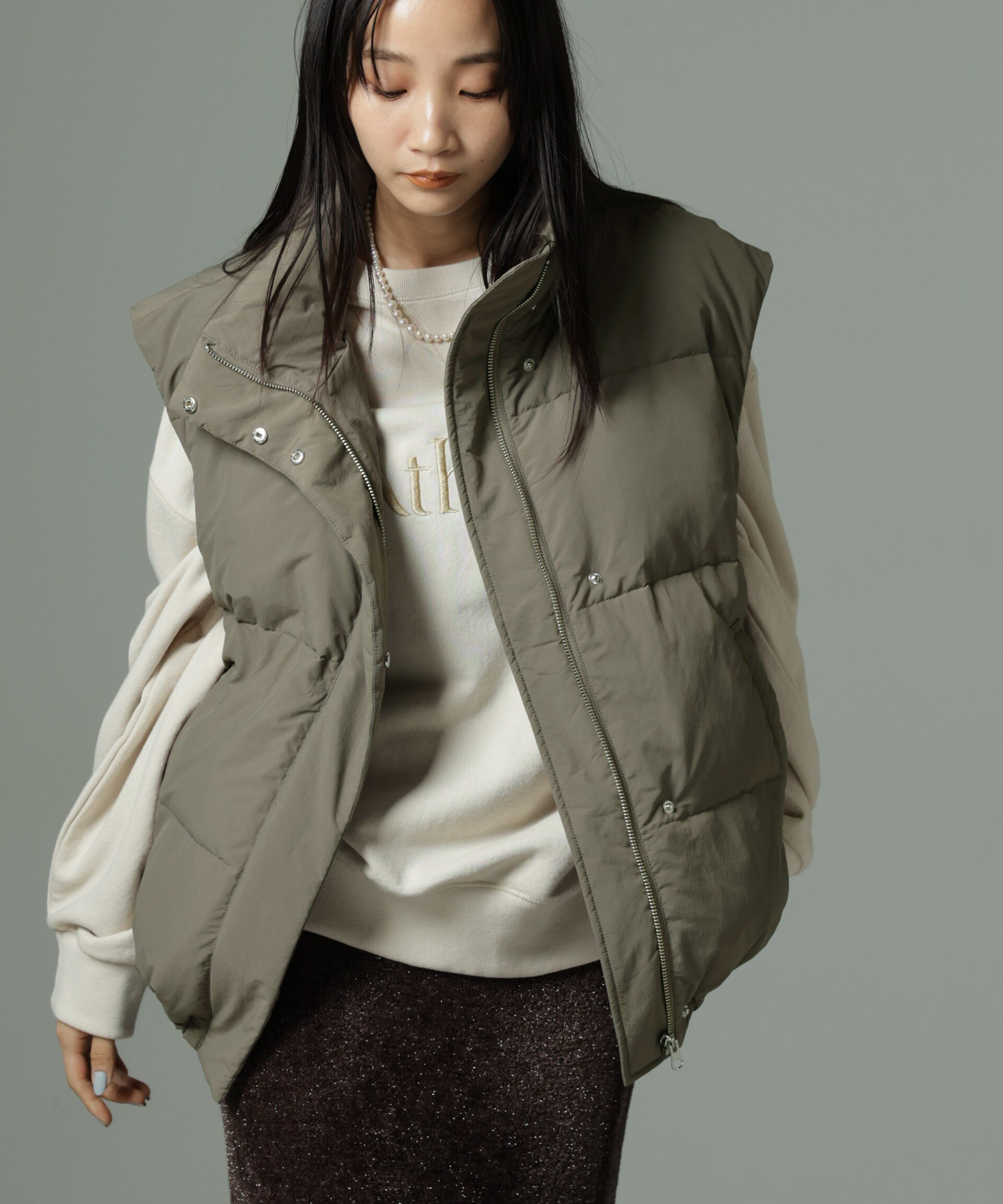 【ナノ ユニバース/nano universe】の中綿スタンドカラーワイドベスト 人気、トレンドファッション・服の通販 founy(ファニー) 　ファッション　Fashion　レディースファッション　Fashion for Women　アウター　Coat / Outerwear Collection　トップス・カットソー　Cut & Sew Tops　ベスト&ジレ / 重ね着スタイル　Vests & Gilets　2024年　2024　2024-2025秋冬・A/W　Autumn/Winter 2024–25 AW24–25　おすすめ　Recommended / Our Picks　スタンド　Stand Collar, Upright Stand　トレンド　Trend, Trending Now　ベスト　Vest, Waistcoat　ワイド　Wide, Wide Fit　 other-1|ID: prp329100004558091 ipo3291000000032975717