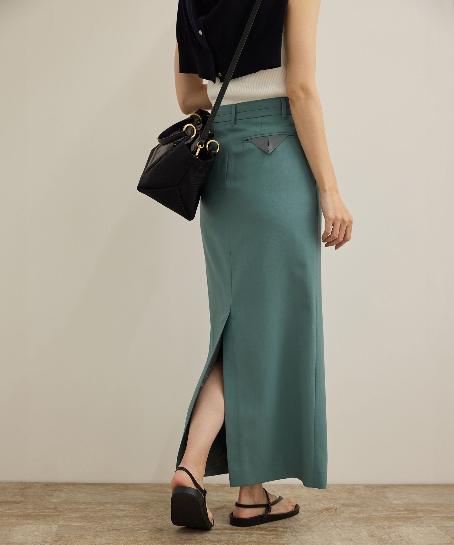 【ロペ/ROPE'】の【撥水】ウールストレートタイトスカート インテリア・キッズ・メンズ・レディースファッション・服の通販 founy(ファニー) 　ファッション　Fashion　レディースファッション　WOMEN　スカート　Skirt　おすすめ　Recommend　コンパクト　Compact　ショート　Short　シンプル　Simple　セットアップ　Set Up　タイトスカート　Tight Skirt　ポケット　Pocket　ロング　Long　カーキ(36)|ID: prp329100004558104 ipo3291000000032311732