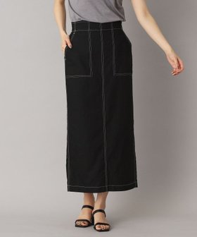 【ドレステリア/DRESSTERIOR】の【洗える/後ろウエストゴム】リネンブレンドタイトスカート 人気、トレンドファッション・服の通販 founy(ファニー) ファッション Fashion レディースファッション Fashion for Women スカート Skirts 洗える Machine Washable ストレッチ Stretch, Stretchy Fabric タイトスカート Pencil Skirt, Tight Skirt パッチ Patch, Appliqué ブルゾン Blouson, Bomber Jacket ポケット Pocket, Pocket Detail 夏 Summer |ID:prp329100004558130