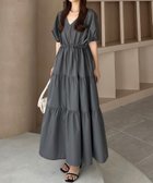 【ジュノア/JUNOAH】のcallautia Vネックドロストワンピース チャコール|ID: prp329100004558136 ipo3291000000032623301