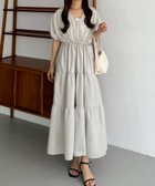 【ジュノア/JUNOAH】のcallautia Vネックドロストワンピース ライトグレー|ID: prp329100004558136 ipo3291000000032623303