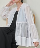 【ラナン/Ranan】のRanan/シアー切替ブルゾン オフホワイト|ID: prp329100004558152 ipo3291000000032295610
