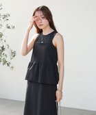 【バブ ブージュルード/Bab Bou Jeloud】の【低身長向けサイズあり】イージージョーゼットペプラムキャミワンピース BLACK|ID: prp329100004558166 ipo3291000000032223475