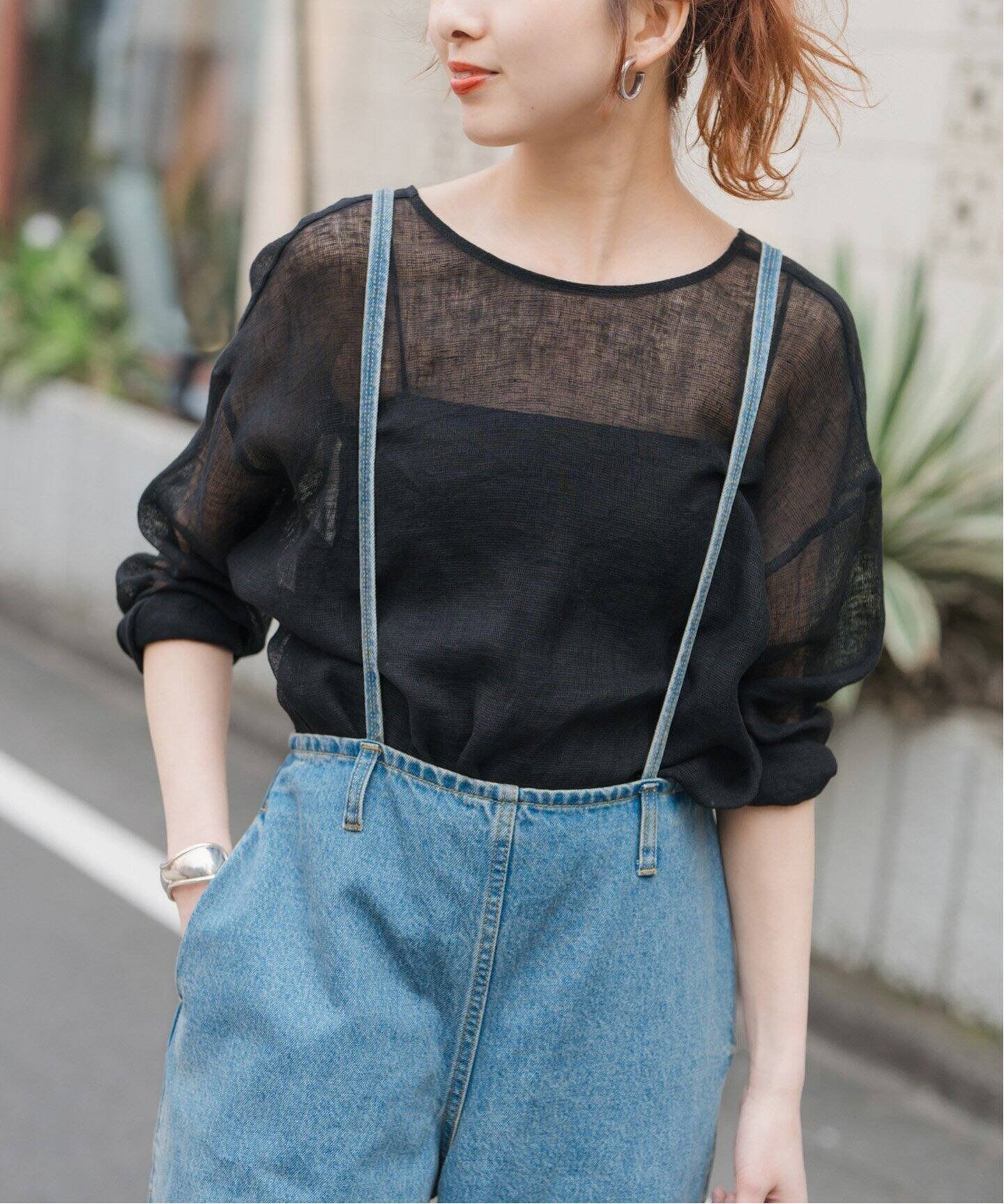 【スピック&スパン/Spick & Span】の《追加》手洗い可 / メッシュリネンルーズプルオーバー インテリア・キッズ・メンズ・レディースファッション・服の通販 founy(ファニー) 　ファッション　Fashion　レディースファッション　Fashion for Women　トップス・カットソー　Cut & Sew Tops　カジュアルプルオーバー・ニットトップス　Pullovers & Knit Tops / Casual Pullovers　ブラック|ID: prp329100004558207 ipo3291000000032776665