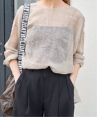 【スピック&スパン/Spick & Span】の《追加》手洗い可 / メッシュリネンルーズプルオーバー ベージュ|ID: prp329100004558207 ipo3291000000032776667