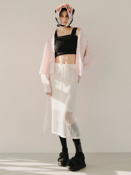 【エミ/emmi】のメッシュニットマーメイドスカート インテリア・キッズ・メンズ・レディースファッション・服の通販 founy(ファニー) https://founy.com/ ファッション Fashion レディースファッション Ladies' Fashion Online スカート Skirt キャミソール Camisole シンプル Simple セットアップ Set Up ポケット Pocket マーメイド Mermaid |ID: prp329100004558211 ipo3291000000032612062