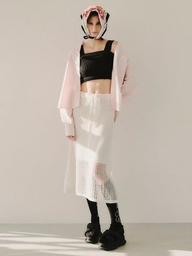 【エミ/emmi】のメッシュニットマーメイドスカート 人気、トレンドファッション・服の通販 founy(ファニー) ファッション Fashion レディースファッション Fashion for Women スカート Skirts キャミソール Camisole, Spaghetti Strap Top シンプル Simple, Minimal セットアップ Set-Up, Coordinated Outfit ポケット Pocket, Pocket Detail マーメイド Mermaid, Fishtail Silhouette |ID:prp329100004558211