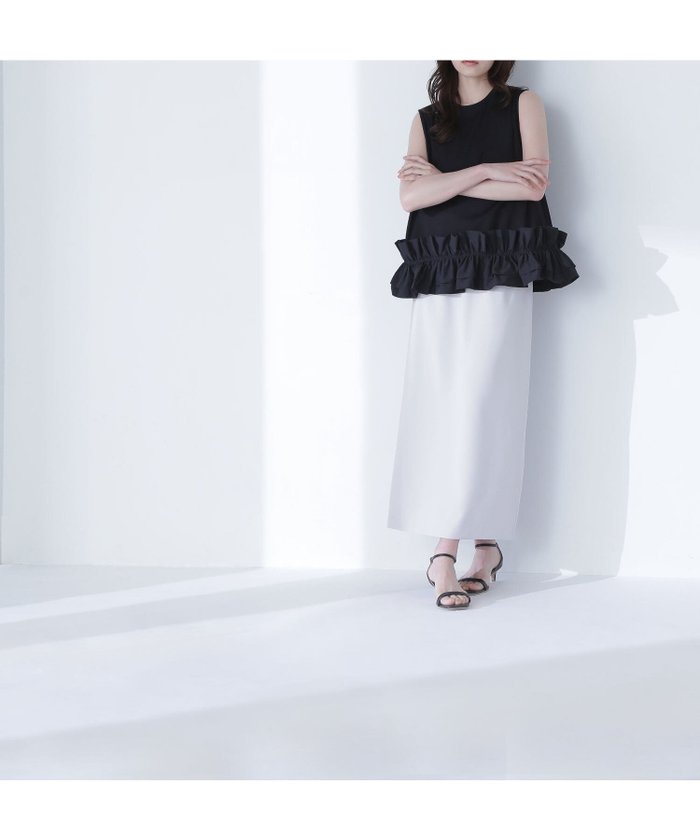 【ナチュラル ビューティー ベーシック/NATURAL BEAUTY BASIC】のナローリボンストレートスカート インテリア・キッズ・メンズ・レディースファッション・服の通販 founy(ファニー) https://founy.com/ ファッション Fashion レディースファッション Fashion for Women スカート Skirts ストレート Straight, Straight Cut スリット Slit, Slit Detail ツイル Twist, Twisted Detail フラット Flat, Flat Shoes プレーン Plain, Simple リボン Ribbon, Bow |ID: prp329100004558234 ipo3291000000032689500