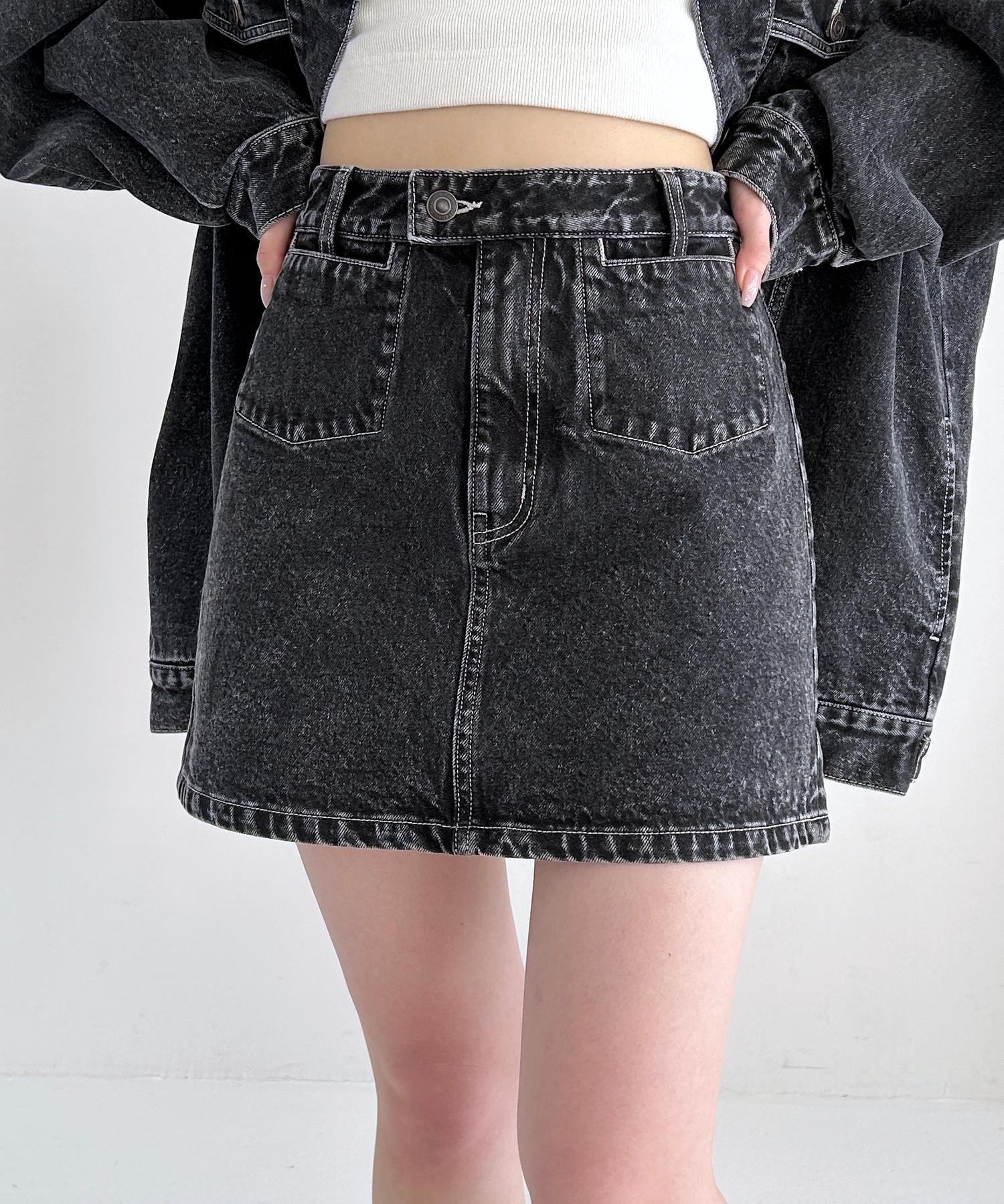 【ヘザー/Heather】のDenim ポケットミニスカート インテリア・キッズ・メンズ・レディースファッション・服の通販 founy(ファニー) 　ファッション　Fashion　レディースファッション　Fashion for Women　スカート　Skirts　ミニスカート　Mini Skirts　スウェット / スエット　Sweatshirt, Sweatwear　デニム　Denim, Jeans Material　ポケット　Pocket, Pocket Detail　ミニスカート　Mini Skirt, Short Skirt　人気　Popular, Best Seller　今季　This Season, Current Season　定番　Standard, Basic Item　ブラック|ID: prp329100004558288 ipo3291000000032653755