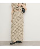 【ケービーエフ/KBF / URBAN RESEARCH】のシアーチェックIラインスカート BEIGE|ID: prp329100004558295 ipo3291000000032367917