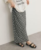 【ケービーエフ/KBF / URBAN RESEARCH】のシアーチェックIラインスカート MOSS GRAY|ID: prp329100004558295 ipo3291000000032367918