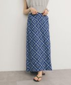 【ケービーエフ/KBF / URBAN RESEARCH】のシアーチェックIラインスカート BLUE|ID: prp329100004558295 ipo3291000000032367921