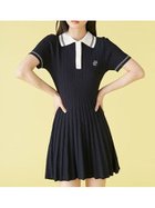 【リリーブラウン/Lily Brown】のポロニットミニワンピース NVY[089]|ID:prp329100004558311