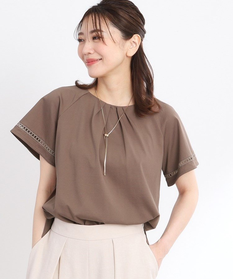 【リフレクト/Reflect】の【夏SALE/UVカット/接触冷感/手洗い可】フレアースリーブカットソー インテリア・キッズ・メンズ・レディースファッション・服の通販 founy(ファニー) 　ファッション　Fashion　レディースファッション　Ladies' Fashion Online　トップス・カットソー　Tops/Tshirt　カットソー　Cut and Sewn　カットソー　Cut And Sew　コンパクト　Compact　ジャージ　Jersey　フレアースリーブ　Flared Sleeves　レース　Race　ワイド　Wide　夏　Summer　モカブラウン|ID: prp329100004558326 ipo3291000000032654389