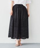 【ルクールブラン/le.coeur blanc】の《手洗い可能》カットワークレースギャザースカート ブラック|ID: prp329100004558354 ipo3291000000032367996