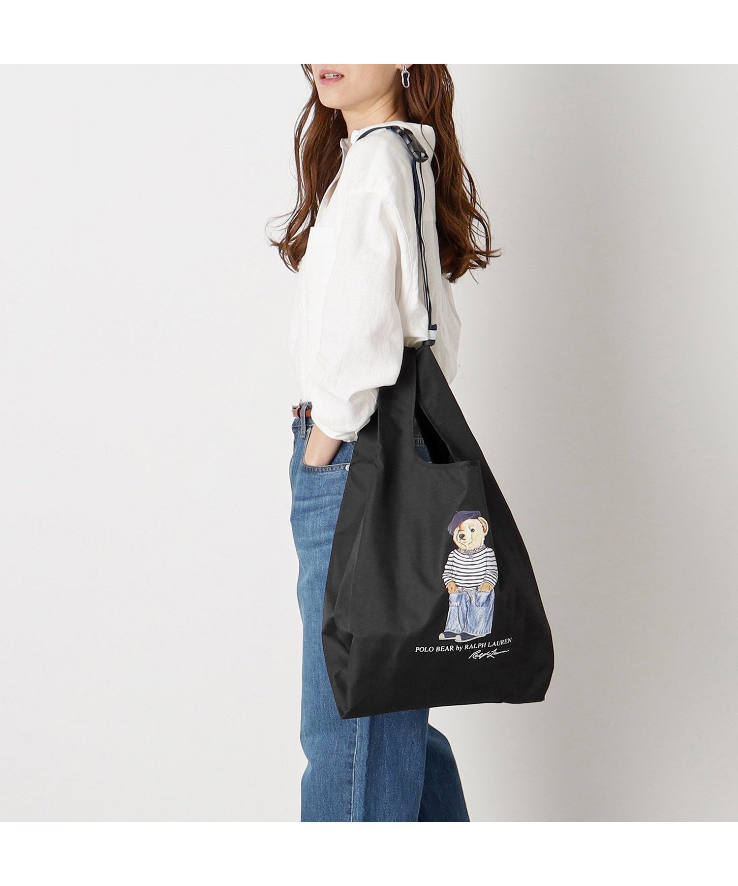 【ムーンバット/MOONBAT】のPOLO RALPH LAUREN(ポロ ラルフ ローレン) レディース ベルト付 レインバッグ 撥水 フレンチベア インテリア・キッズ・メンズ・レディースファッション・服の通販 founy(ファニー) 　ファッション　Fashion　レディースファッション　Fashion for Women　ベルト&ウエストマーク　Belts & Waist Accessories　フレンチ　French, French Style　プリント　Print, Printed Pattern　人気　Popular, Best Seller　ブラック|ID: prp329100004558362 ipo3291000000032553570