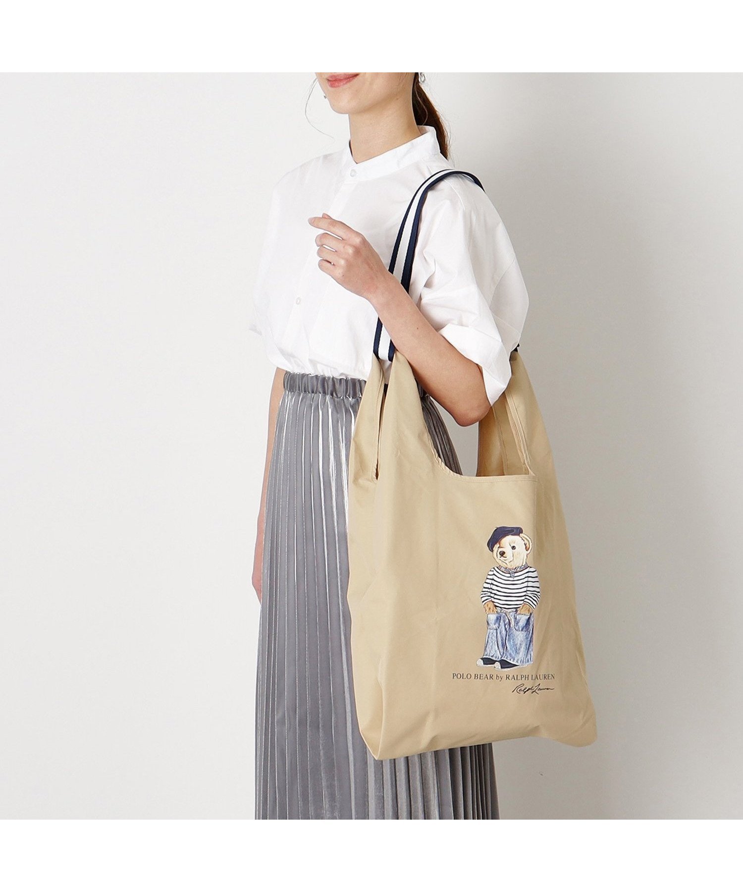 【ムーンバット/MOONBAT】のPOLO RALPH LAUREN(ポロ ラルフ ローレン) レディース ベルト付 レインバッグ 撥水 フレンチベア インテリア・キッズ・メンズ・レディースファッション・服の通販 founy(ファニー) 　ファッション　Fashion　レディースファッション　Fashion for Women　ベルト&ウエストマーク　Belts & Waist Accessories　フレンチ　French, French Style　プリント　Print, Printed Pattern　人気　Popular, Best Seller　ベージュ|ID: prp329100004558362 ipo3291000000032553573