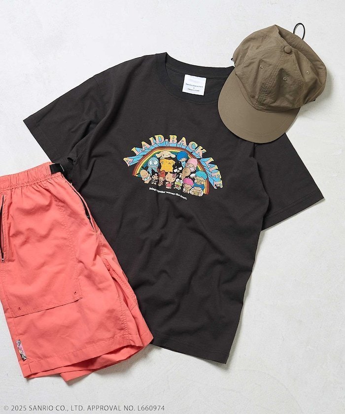 【フリークスストア/FREAK'S STORE】のサンリオキャラクターズ レインボーロックTシャツ 25SS インテリア・キッズ・メンズ・レディースファッション・服の通販 founy(ファニー) 　ファッション　Fashion　レディースファッション　WOMEN　トップス・カットソー　Tops/Tshirt　シャツ/ブラウス　Shirts/Blouses　ロング / Tシャツ　T-Shirts　2025年　2025　2025春夏・S/S　Ss,Spring/Summer,2025　スペシャル　Special　モチーフ　Motif　チャコールグレー|ID: prp329100004558378 ipo3291000000032225754