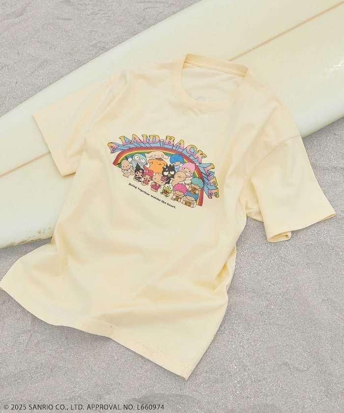 【フリークスストア/FREAK'S STORE】のサンリオキャラクターズ レインボーロックTシャツ 25SS インテリア・キッズ・メンズ・レディースファッション・服の通販 founy(ファニー) 　ファッション　Fashion　レディースファッション　WOMEN　トップス・カットソー　Tops/Tshirt　シャツ/ブラウス　Shirts/Blouses　ロング / Tシャツ　T-Shirts　2025年　2025　2025春夏・S/S　Ss,Spring/Summer,2025　スペシャル　Special　モチーフ　Motif　レモンイエロー|ID: prp329100004558378 ipo3291000000032225756