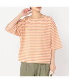 【スタディオ クリップ/studio CLIP】のUSAコットンダブルフロントベーシックTシャツ オレンジ×オフホワイト02|ID: prp329100004558407 ipo3291000000032260986