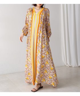 【バブ ブージュルード/Bab Bou Jeloud】のオリエンタル柄ワンピース 人気、トレンドファッション・服の通販 founy(ファニー) ファッション Fashion レディースファッション WOMEN ワンピース Dress エレガント 上品 Elegant オリエンタル Oriental ギャザー Gather プリント Print リラックス Relax ロング Long 再入荷 Restock/Back In Stock/Re Arrival 夏 Summer |ID:prp329100004558413