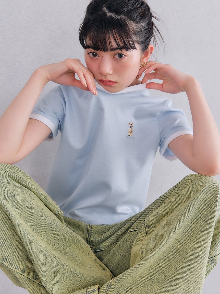 【リリーブラウン/Lily Brown】のスカーフスタイルLily BearTシャツ インテリア・キッズ・メンズ・レディースファッション・服の通販 founy(ファニー) 　ファッション　Fashion　レディースファッション　WOMEN　トップス・カットソー　Tops/Tshirt　シャツ/ブラウス　Shirts/Blouses　ロング / Tシャツ　T-Shirts　インナー　Inner　カットソー　Cut And Sew　キャミワンピース　Cami Dress　コンパクト　Compact　スカーフ　Scarf　デニム　Denim　フィット　Fit　ボーダー　Border　人気　Popularity　夏　Summer　無地　Plain Color　BLU[086]|ID: prp329100004558417 ipo3291000000032311546