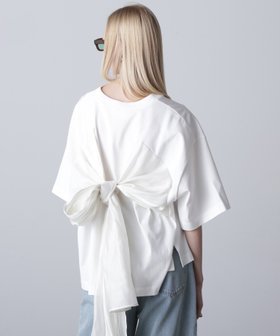 【ローズバッド/ROSE BUD】のバックリボン-T 人気、トレンドファッション・服の通販 founy(ファニー) ファッション Fashion レディースファッション WOMEN オーガンジー Organdy サテン Satin リボン Ribbon 定番 Standard |ID:prp329100004558468
