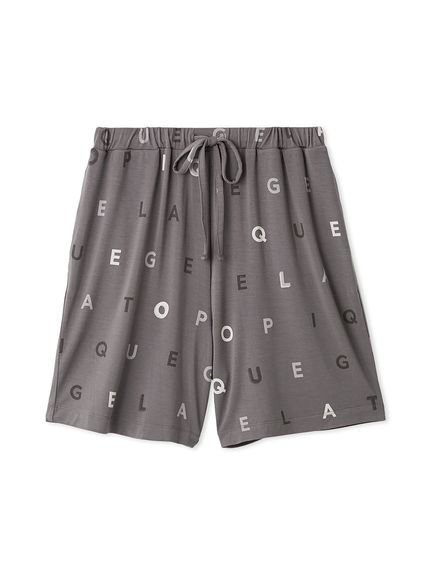 【ジェラート ピケ/gelato pique】の【接触冷感】レーヨンロゴ柄ショートパンツ インテリア・キッズ・メンズ・レディースファッション・服の通販 founy(ファニー) 　ファッション　Fashion　レディースファッション　Ladies' Fashion Online　パンツ　Pants　ハーフ / ショートパンツ　Short Pants　おすすめ　Recommend　なめらか　Smooth　カットソー　Cut And Sew　ショート　Short　プリント　Print　ベーシック　Basic　DGRY[008]|ID: prp329100004558508 ipo3291000000032699429