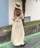 【フューティアランド/futier land】のリネンライクバックリボンワンピース オートミール|ID: prp329100004558552 ipo3291000000032620654