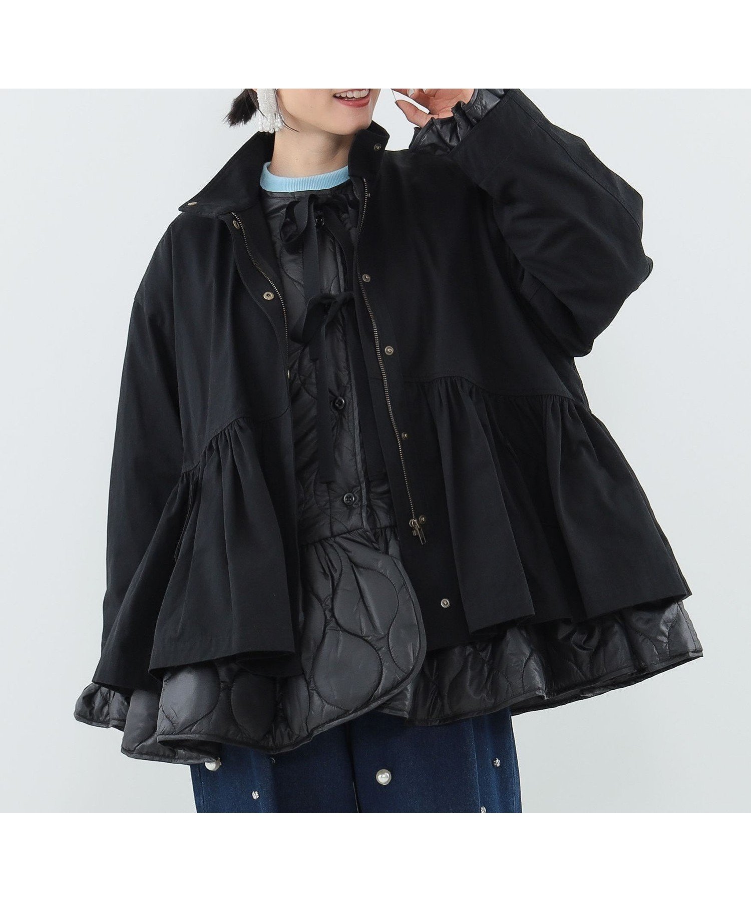 【その他のブランド/Other】のアンサンブル ブルゾン インテリア・キッズ・メンズ・レディースファッション・服の通販 founy(ファニー) 　ファッション　Fashion　レディースファッション　WOMEN　アウター　Coat Outerwear　ブルゾン　Blouson/Jackets　トップス・カットソー　Tops/Tshirt　アンサンブル　Knit Ensemble　アンサンブル　Ensemble　インナー　Inner　キルティング　Quilting　バランス　Balance　ブルゾン　Blouson　BLACK|ID: prp329100004558580 ipo3291000000032227692