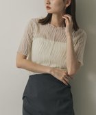 【センスオブプレイス/SENSE OF PLACE by URBAN RESEARCH】の『一部WEB限定カラー』ウェーブジャガードトップ(半袖) 人気、トレンドファッション・服の通販 founy(ファニー) ファッション Fashion レディースファッション Fashion for Women トップス・カットソー Cut & Sew Tops 2025年 2025 2025春夏・S/S Spring/Summer 2025 SS25 デニム Denim, Jeans Material 半袖 Short Sleeve, Half Sleeve 夏 Summer S/S・春夏 SS, Spring/Summer, Warm Season thumbnail IVORY|ID: prp329100004558614 ipo3291000000032642105