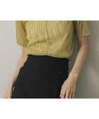 【センスオブプレイス/SENSE OF PLACE by URBAN RESEARCH】の『一部WEB限定カラー』ウェーブジャガードトップ(半袖) 人気、トレンドファッション・服の通販 founy(ファニー) ファッション Fashion レディースファッション Fashion for Women トップス・カットソー Cut & Sew Tops 2025年 2025 2025春夏・S/S Spring/Summer 2025 SS25 デニム Denim, Jeans Material 半袖 Short Sleeve, Half Sleeve 夏 Summer S/S・春夏 SS, Spring/Summer, Warm Season thumbnail YELLOW|ID: prp329100004558614 ipo3291000000032642106