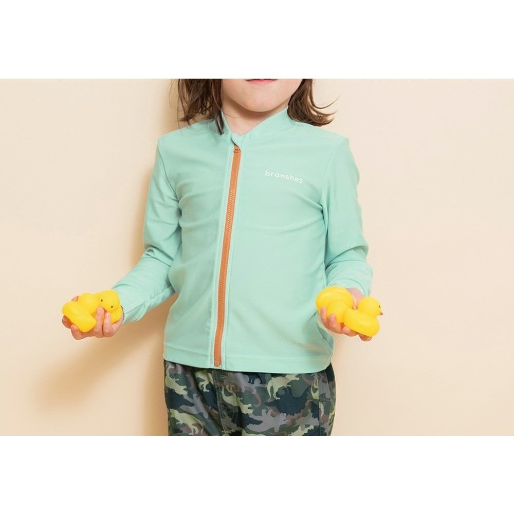 【ブランシェス/branshes / KIDS】の【水着】長袖ラッシュガード インテリア・キッズ・メンズ・レディースファッション・服の通販 founy(ファニー) 　ファッション　Fashion　キッズファッション　KIDS　プリント　Print　ベーシック　Basic　水着　Swimsuit　長袖　Long Sleeve　ライトグリーン|ID: prp329100004558615 ipo3291000000032373331