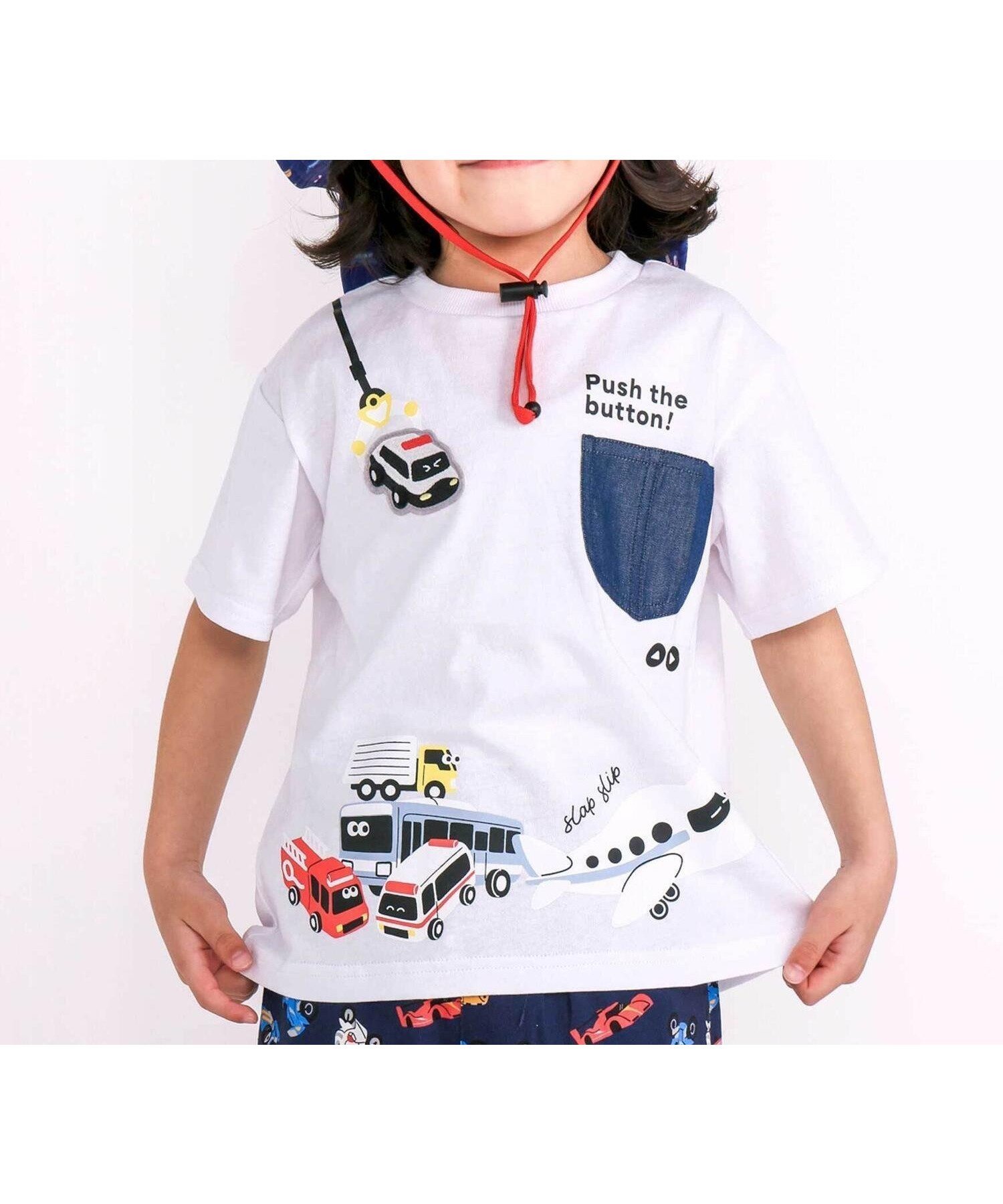 【その他のブランド/Other】の【接触冷感】クレーンゲームプリントTシャツ(80~130cm) インテリア・キッズ・メンズ・レディースファッション・服の通販 founy(ファニー) 　ファッション　Fashion　キッズファッション　Fashion for Kids　イエロー　Yellow　ヴィンテージ　Vintage Style　デニム　Denim, Jeans Material　フロント　Front, Front Design　プリント　Print, Printed Pattern　ポケット　Pocket, Pocket Detail　半袖　Short Sleeve, Half Sleeve　モチーフ　Motif, Design Theme　おすすめ　Recommended / Our Picks　2025年　2025　2025春夏・S/S　Spring/Summer 2025 SS25　ホワイト|ID: prp329100004558631 ipo3291000000032971861
