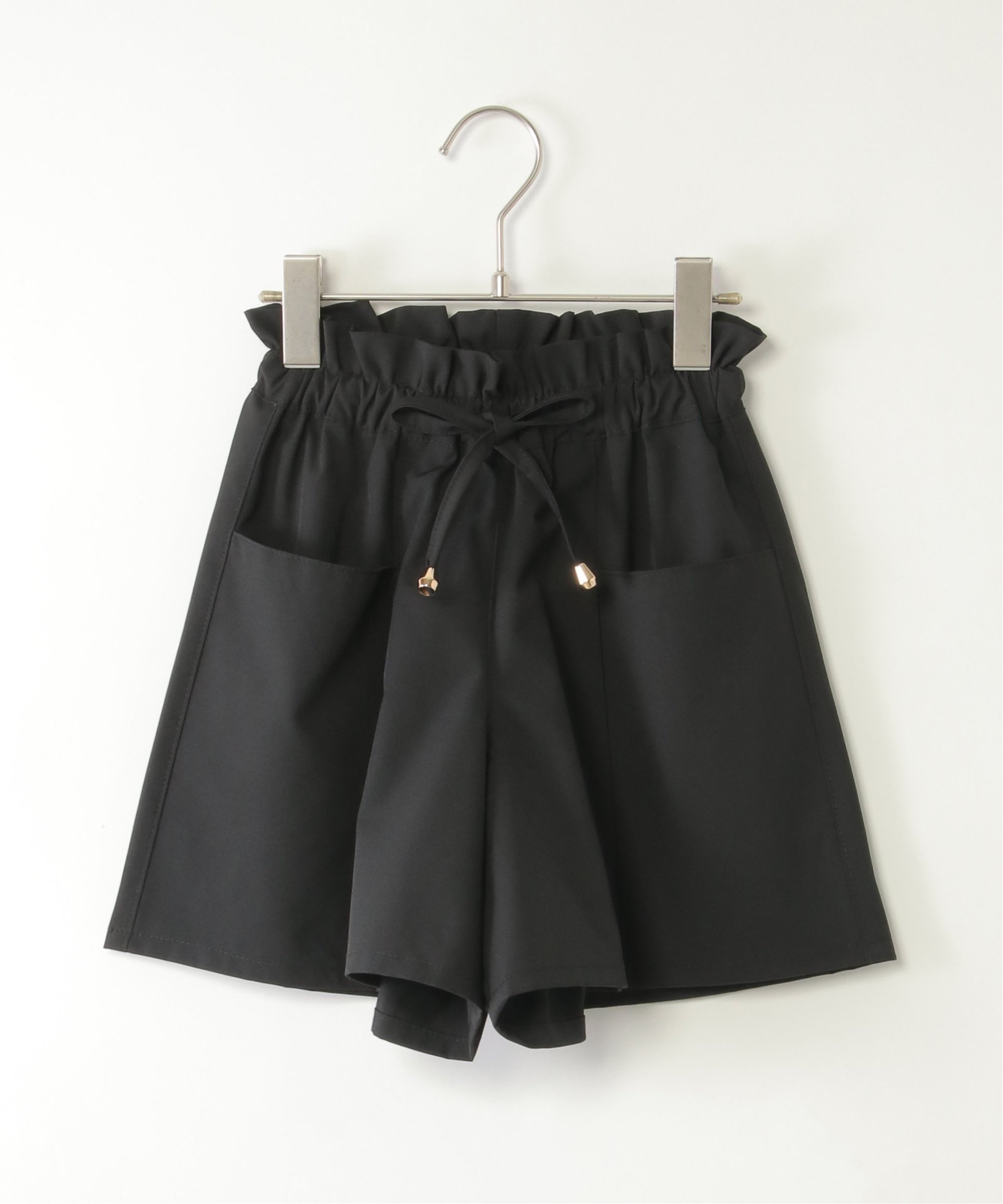 【イッカ/ikka / KIDS】の【速乾/接触冷感】涼やかキュロット(120~160cm) インテリア・キッズ・メンズ・レディースファッション・服の通販 founy(ファニー) 　ファッション　Fashion　キッズファッション　Fashion for Kids　ガーリー　Girly, Feminine Style　キュロット　Culottes, Wide Shorts　スピンドル　Spindle, Drawcord　ハーフ　Half, Half-Length　フリル　Frill, Ruffle　ブラック|ID: prp329100004558634 ipo3291000000032762514