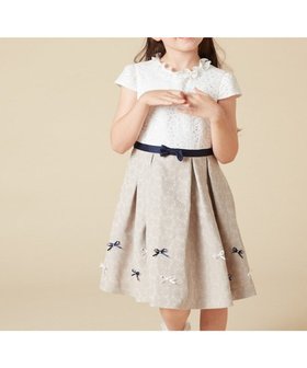 【アー ヴェー ヴェー/a.v.v / KIDS】の100-130 【セレモニー】フラワージャカードワンピース 人気、トレンドファッション・服の通販 founy(ファニー) ファッション Fashion キッズファッション Fashion for Kids ワンピース Dresses アクセサリー Fashion Accessories ガーリー Girly, Feminine Style キャップ Cap, Baseball Cap ジャカード／ジャガード Jacquard, Woven Pattern ジャケット Jacket, Outerwear スリーブ Sleeve, Long Sleeve / Short Sleeve パール Pearl, Pearl Accent フォーマル Formal, Dressy フリル Frill, Ruffle フレア Flare, Flared リボン Ribbon, Bow レース Lace, Lace Fabric 楽ちん Easy Fit, Comfortable ワンポイント One Point, Statement Accent おすすめ Recommended / Our Picks エレガント 上品 Elegant セレモニー Ceremony ギフト プレゼント Gift / Present 入学式 Entrance Ceremony 結婚式 Wedding |ID:prp329100004558661