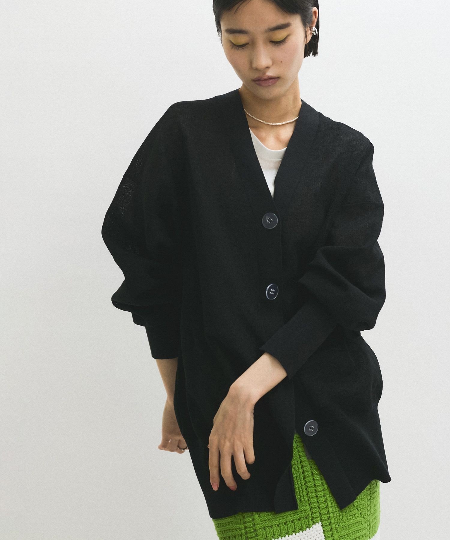 【アダム エ ロペ/ADAM ET ROPE'】のJACQUARDカーディガン 人気、トレンドファッション・服の通販 founy(ファニー) 　ファッション　Fashion　レディースファッション　Fashion for Women　トップス・カットソー　Cut & Sew Tops　カーディガン・羽織り　Layered Style Cardigans　インナー　Innerwear　春　Spring　カーディガン　Cardigan, Knitwear　キャミソール　Camisole, Spaghetti Strap Top　シアー　Sheer, See-Through　シンプル　Simple, Minimal　ジャカード／ジャガード　Jacquard, Woven Pattern　スリーブ　Sleeve, Long Sleeve / Short Sleeve　タンク　Tank Top, Sleeveless Top　ダブル　Double, Double-Breasted　ポケット　Pocket, Pocket Detail　羽織　Haori, Light Jacket　S/S・春夏　SS, Spring/Summer, Warm Season　おすすめ　Recommended / Our Picks　夏　Summer　2025年　2025　2025春夏・S/S　Spring/Summer 2025 SS25　 other-1|ID: prp329100004558684 ipo3291000000033481779