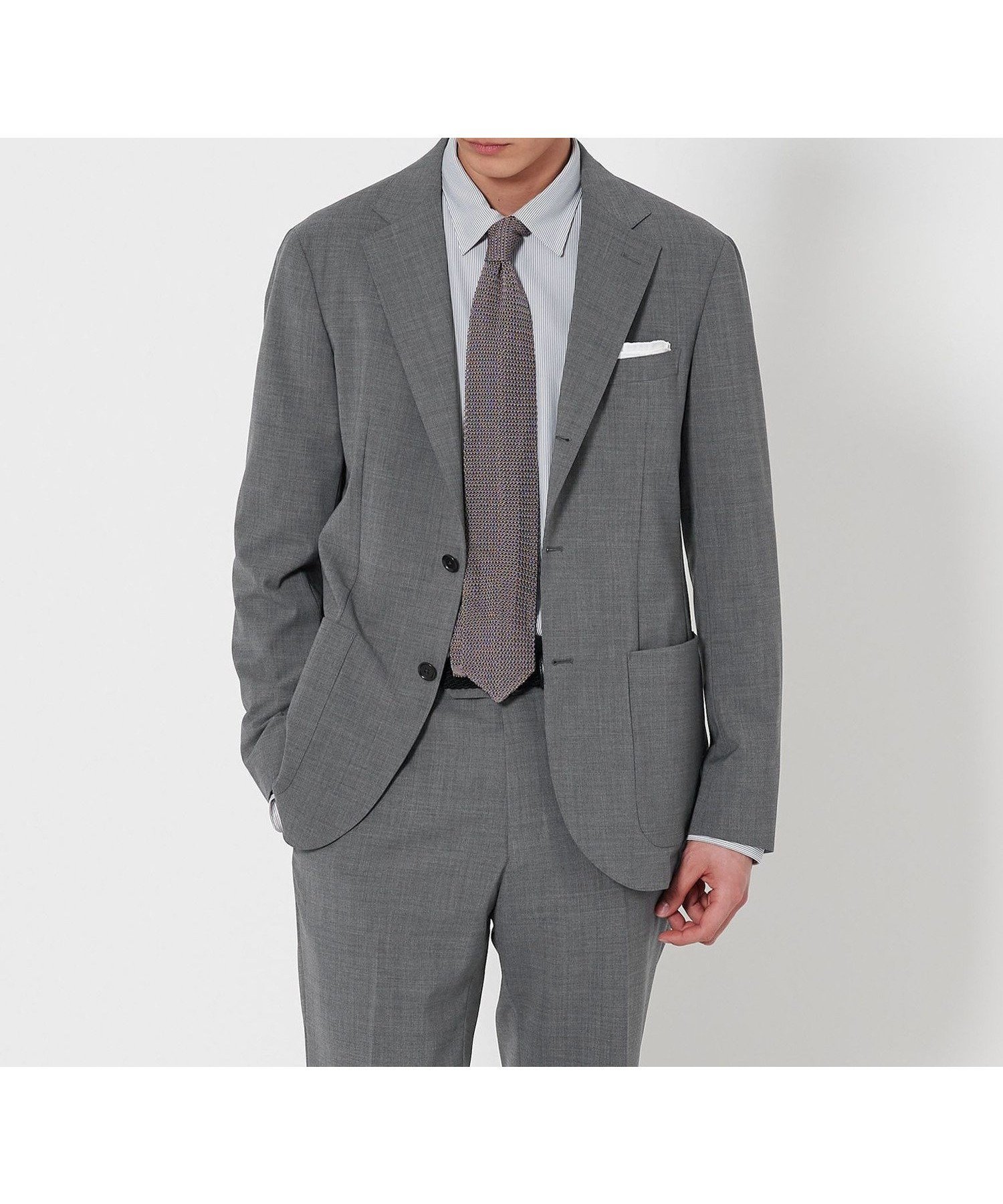 【ユナイテッドアローズ/UNITED ARROWS / MEN】のトロピカル 3ボタン テーラードジャケット -撥水・2WAYストレッチ- インテリア・キッズ・メンズ・レディースファッション・服の通販 founy(ファニー) 　ファッション　Fashion　メンズファッション　Fashion for Men　クラシカル　Classical, Vintage-Inspired　コンパクト　Compact, Small Size　ショルダー　Shoulder, Shoulder Strap　ジャケット　Jacket, Outerwear　ストレッチ　Stretch, Stretchy Fabric　スリム　Slim, Slim Fit　スーツ　Suit, Formalwear　セットアップ　Set-Up, Coordinated Outfit　バランス　Balance, Style Balance　パッチ　Patch, Appliqué　フォルム　Silhouette, Form　フロント　Front, Front Design　ポケット　Pocket, Pocket Detail　ポロシャツ　Polo Shirt, Collared Tee　ワーク　Workwear, Utility Style　ビジネス 仕事 通勤　Business / Work / Commuting　MD.GRAY|ID: prp329100004558744 ipo3291000000033392140