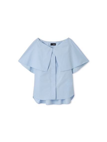 【スタイリング/styling】のケープカラーノースリーブシャツ インテリア・キッズ・メンズ・レディースファッション・服の通販 founy(ファニー) 　ファッション　Fashion　レディースファッション　Fashion for Women　トップス・カットソー　Cut & Sew Tops　キャミソール&ノースリーブ　Camisoles & Sleeveless Tops　シャツ・ブラウス・オフィスカジュアル　Elegant Blouses & Button-Ups　シェイプ　Shape, Slim Fit　タイプライター　Typewriter Fabric, Crisp Cotton　ノースリーブ　Sleeveless, No-Sleeve　ラウンド　Round, Round Neck　SAX[083]|ID: prp329100004558790 ipo3291000000032759962