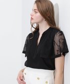 【ピンキーアンドダイアン/Pinky&Dianne】のレースコンビスキッパーブラウス 人気、トレンドファッション・服の通販 founy(ファニー) ファッション Fashion レディースファッション Ladies' Fashion Online トップス・カットソー Tops/Tshirt シャツ/ブラウス Shirts/Blouses コンビ Combination サテン Satin ジャカード Jacquard スキッパー Skipper スタンダード Standard スタンド Stand ストレッチ Stretch スリーブ Sleeve ドッキング Docking メッシュ Mesh ラッセル Russell リーフ Leaf レース Race エレガント 上品 Elegant thumbnail ブラック|ID: prp329100004558822 ipo3291000000032643885