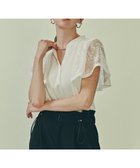 【ピンキーアンドダイアン/Pinky&Dianne】のレースコンビスキッパーブラウス 人気、トレンドファッション・服の通販 founy(ファニー) ファッション Fashion レディースファッション Ladies' Fashion Online トップス・カットソー Tops/Tshirt シャツ/ブラウス Shirts/Blouses コンビ Combination サテン Satin ジャカード Jacquard スキッパー Skipper スタンダード Standard スタンド Stand ストレッチ Stretch スリーブ Sleeve ドッキング Docking メッシュ Mesh ラッセル Russell リーフ Leaf レース Race エレガント 上品 Elegant thumbnail ホワイト|ID: prp329100004558822 ipo3291000000032643886