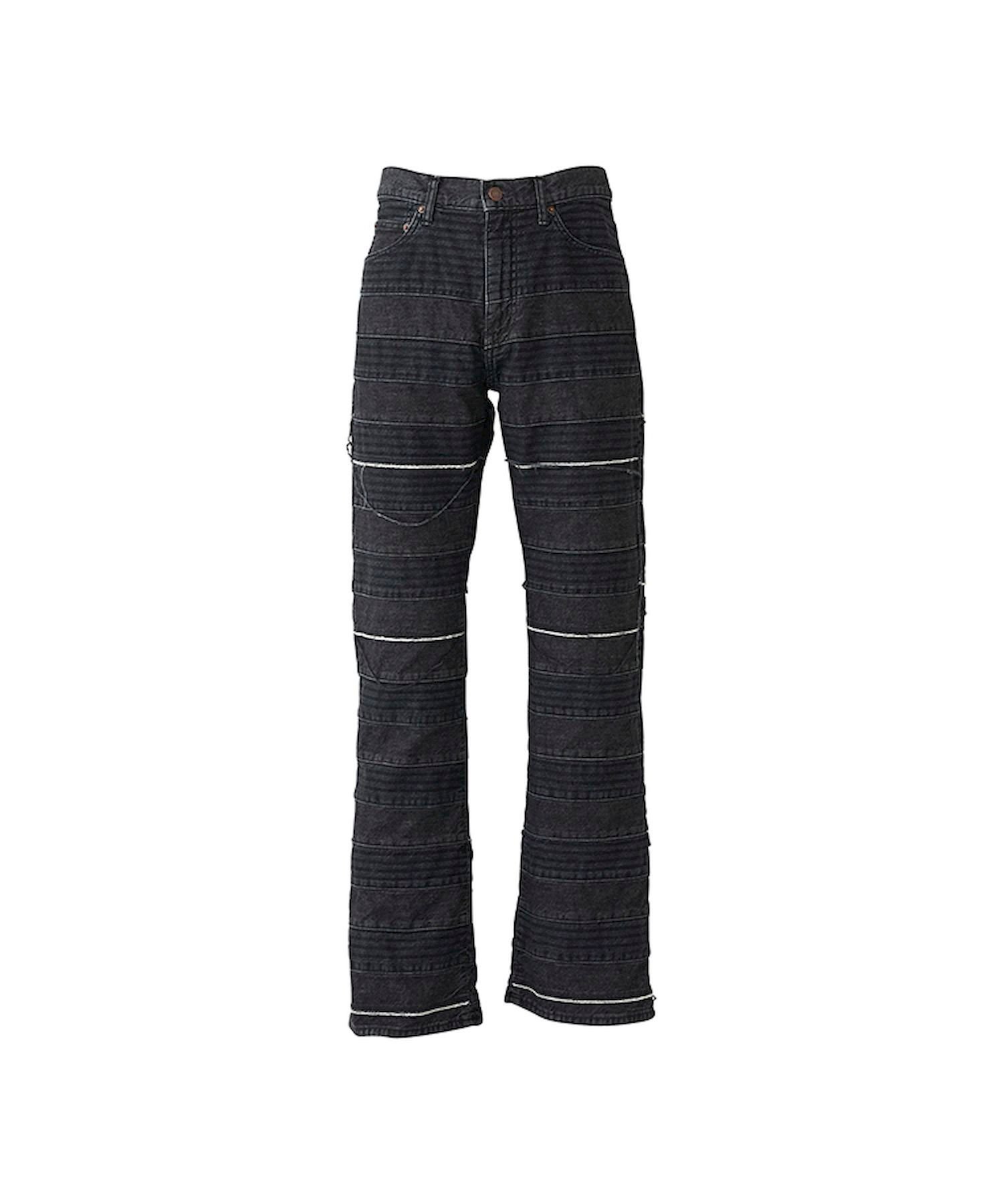【ヒステリックグラマー/HYSTERIC GLAMOUR / MEN】のスクラッチフレアデニムパンツ インテリア・キッズ・メンズ・レディースファッション・服の通販 founy(ファニー) 　ファッション　Fashion　メンズファッション　Fashion for Men　ボトムス　Bottoms　デニムパンツ・ジーンズ　Denim Pants　おすすめ　Recommended / Our Picks　シンプル　Simple, Minimal　バランス　Balance, Style Balance　パッチワーク　Patchwork, Mixed Fabric　ポケット　Pocket, Pocket Detail　ブラック|ID: prp329100004558836 ipo3291000000032987741