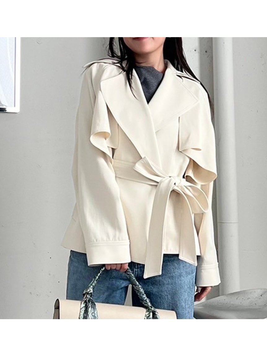 【フレイ アイディー/FRAY I.D】の3wayミドルトレンチコート 人気、トレンドファッション・服の通販 founy(ファニー) 　ファッション　Fashion　レディースファッション　Fashion for Women　アウター　Coat / Outerwear Collection　コート・ロングコート・ピーコート　Long Coats, Peacoats & More　トレンチコート / 春秋の定番アウター　Trench Coats　ガウン　Gown, Robe　クラシカル　Classical, Vintage-Inspired　ショート　Short, Short Length　ジャケット　Jacket, Outerwear　ツイル　Twist, Twisted Detail　フェミニン　Feminine, Girly　フロント　Front, Front Design　ボレロ　Bolero, Short Cardigan　ミドル　Middle Length, Mid Height　リラックス　Relax, Relaxed Fit　定番　Standard, Basic Item　 other-1|ID: prp329100004558849 ipo3291000000033583609
